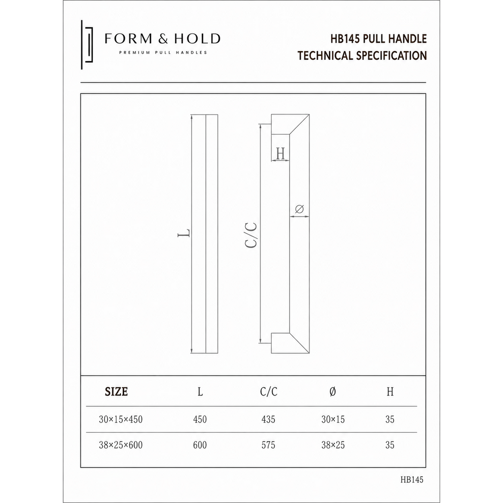Stainless Steel Pull Handle HB145