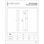 Stainless Steel Pull Handle HB146