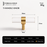 Acrylic & Brass Cabinet Knobs & Pulls – FH-C022