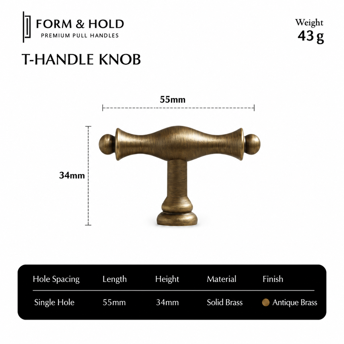 Classic Solid Brass Cabinet Knobs & Pulls – FH-C003