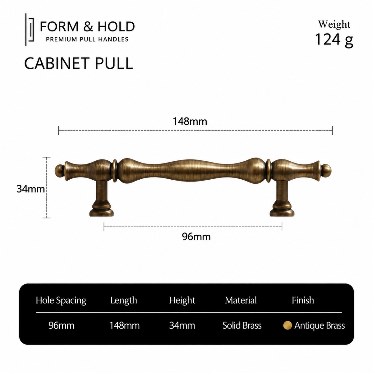 Classic Solid Brass Cabinet Knobs & Pulls – FH-C003