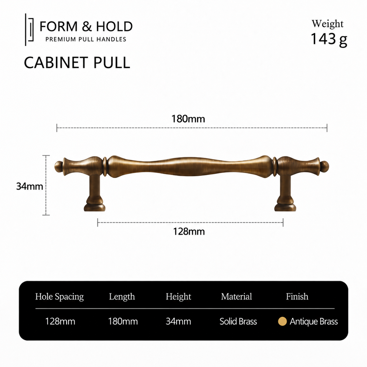 Classic Solid Brass Cabinet Knobs & Pulls – FH-C003