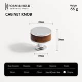 Flat Round Brass Cabinet Knob with Decorative Band – FH-C023