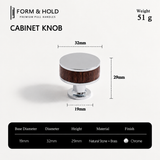 Flat Round Brass Cabinet Knob with Decorative Band – FH-C023
