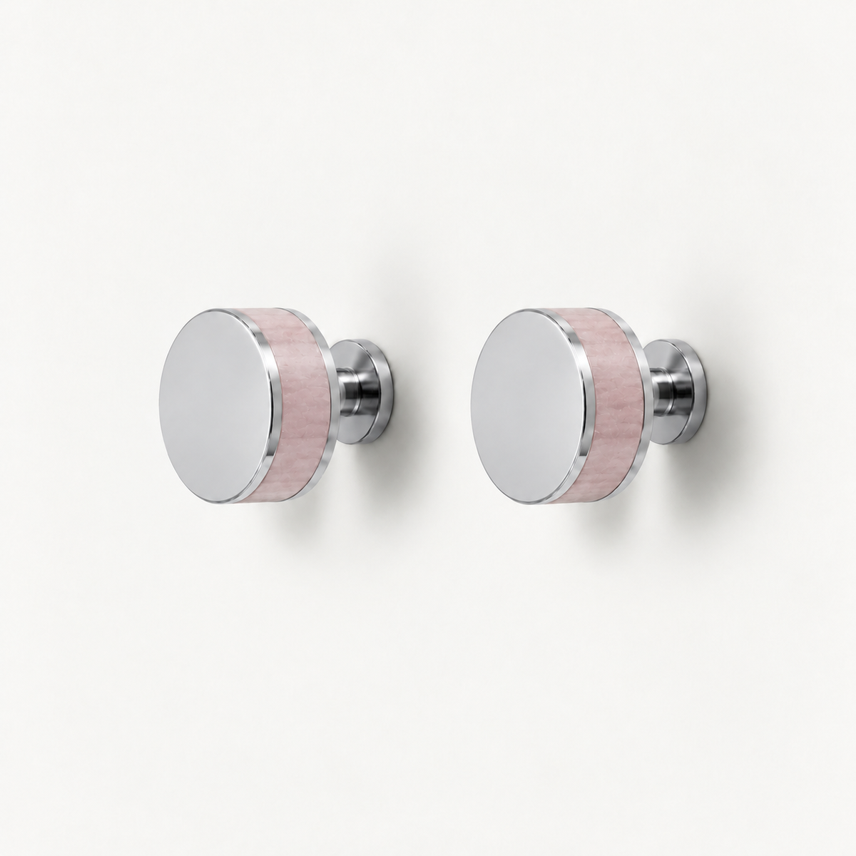 Flat Round Brass Cabinet Knob with Decorative Band – FH-C023