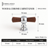 Walnut & Brass Cabinet Knobs & Pulls – FH-C028