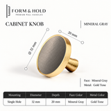 Leather-Wrapped Brass Cabinet Knobs & Pulls – FH-C024