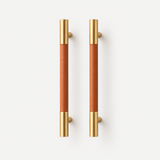 Leather-Wrapped Brass Cabinet Knobs & Pulls – FH-C024