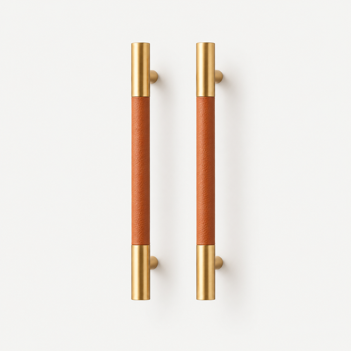 Leather-Wrapped Brass Cabinet Knobs & Pulls – FH-C024