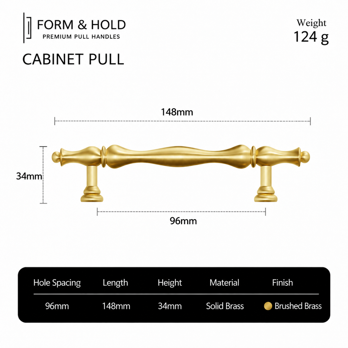 Classic Solid Brass Cabinet Knobs & Pulls – FH-C003