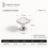 Brass & Resin Quatrefoil Cabinet Knob – FH-C015